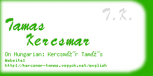 tamas kercsmar business card